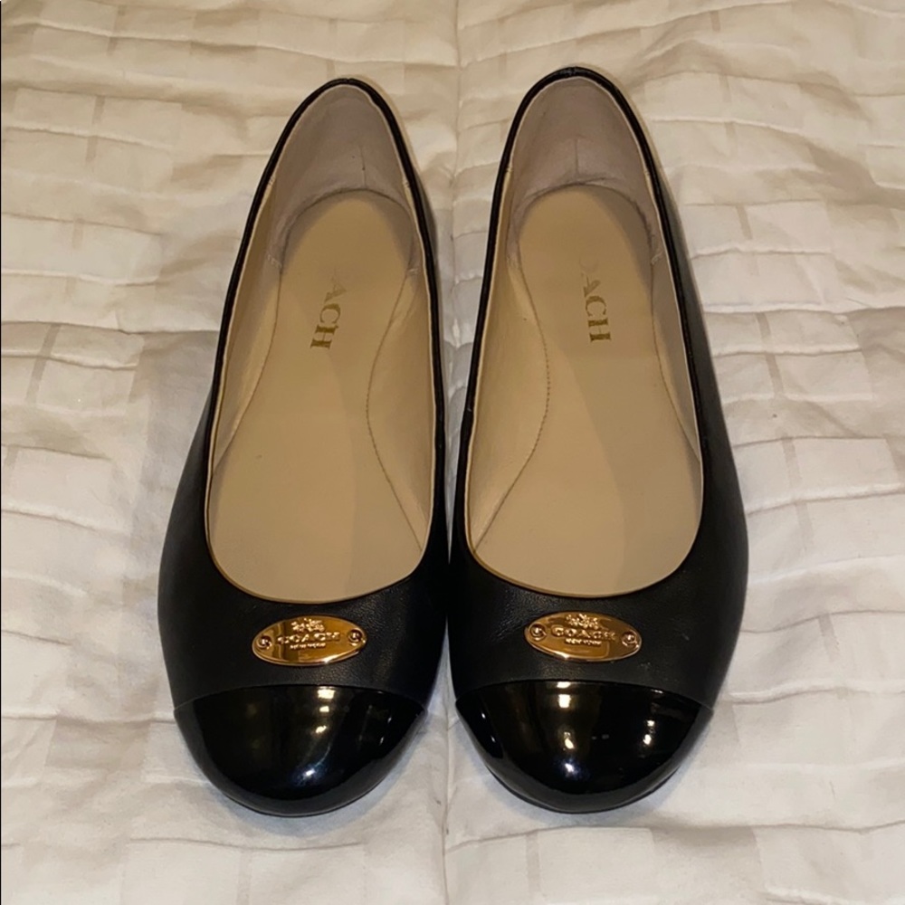 Coach Ashely Leather Flats